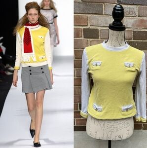 Marc by Marc Jacobs FW 2003 Yellow White Mod Sweater